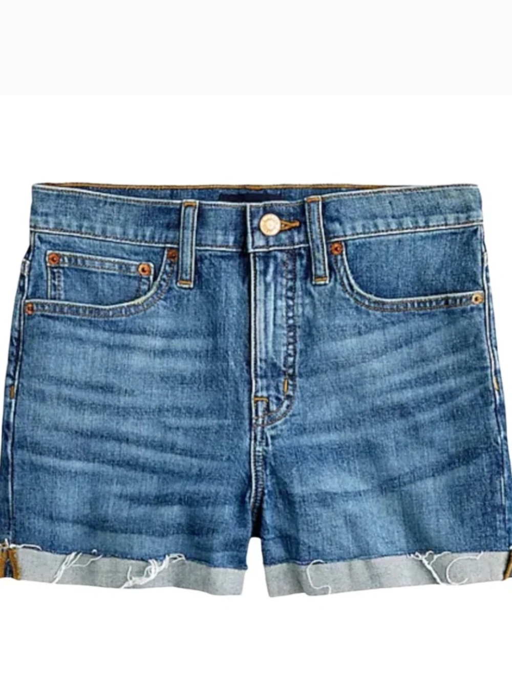 Women's J. Crew High Waist Eco Denim Shorts Medium Faded Indigo sz. 27